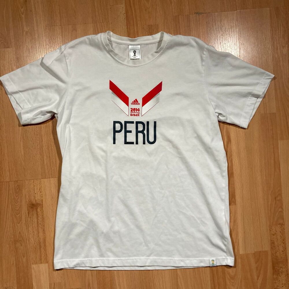 Adidas World Cup FIFA Shirt w/ Peru Logo (Men's Size L): • 2014 Jersey